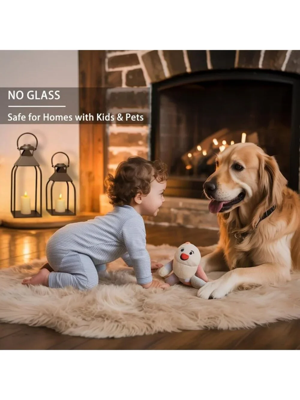 Set of 2 Decorative Metal Lanterns - Indoor/Outdoor Candle Holders for Weddings